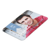 青色卒業写真アナウンスメントマグネット マグネット (左側)