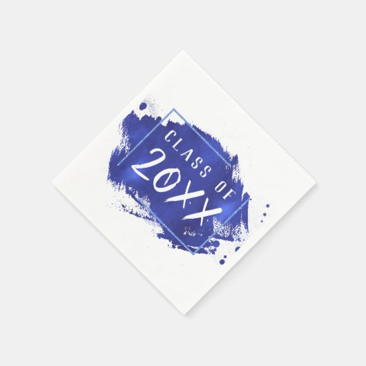 青色卒業 |絵を描(ばちゃばちゃ)跳ねるのパーティー スタンダードカクテルナプキン (角)