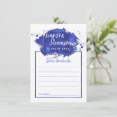 青色卒業 |絵を描（ばちゃばちゃ）跳ねるグラードパーティーアドバイス 招待状 (スタンド正面)