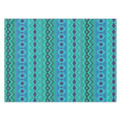 青色南西パターン – 西抽象芸術アート テーブルクロス (正面(横))