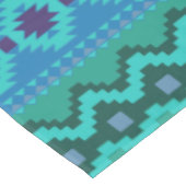 青色南西パターン – 西抽象芸術アート テーブルクロス (アングル)