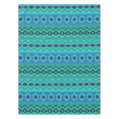 青色南西パターン – 西抽象芸術アート テーブルクロス (正面)