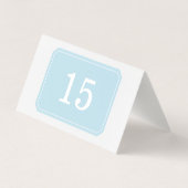 青色単エレガント折テーブルカード (裏面)