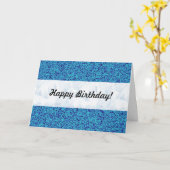 青色印象主義 カード (黄色い花)