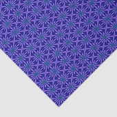 青色及びティール(緑がかった色)抽象芸術花柄 薄葉紙 (詳細)