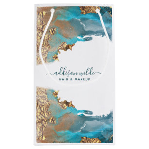 青色及び金ゴールドモダン用液体インキ事業 スモールペーパーバッグ