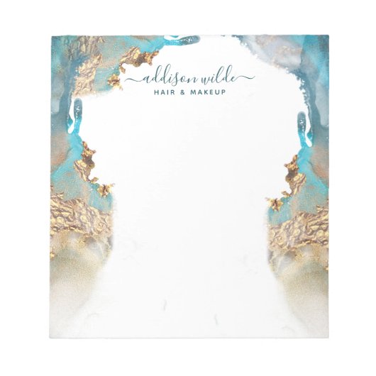 青色及び金ゴールドモダン用液体インキ事業 ノートパッド (正面)