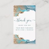 青色及び金ゴールドモダン用液体インキ事業 割引カード (正面)