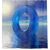 青色反射シャワーカーテン シャワーカーテン (正面)