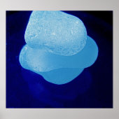 青色反射プリント ポスター (正面)