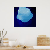 青色反射プリント ポスター (キッチン)