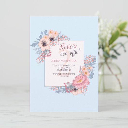 青色反射招待状 招待状 (スタンド正面)