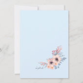 青色反射招待状 招待状 (裏面)