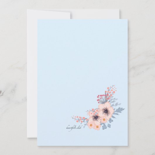 青色反射招待状 招待状 (裏面)