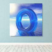 青色反射 キャンバスプリント (インサイチュ (ウッドフロア))