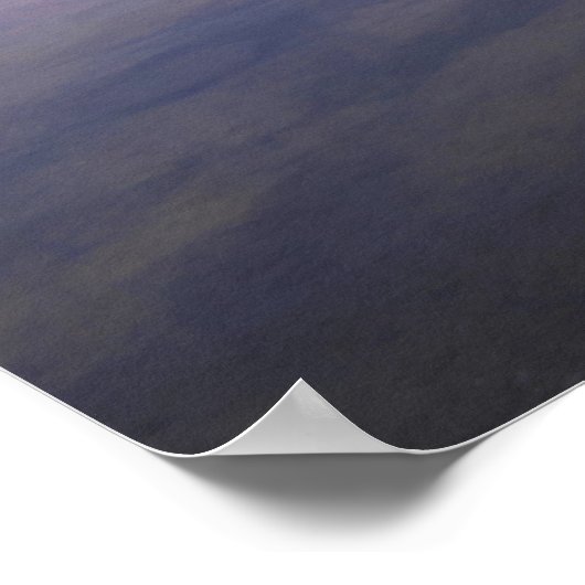 青色反射 ポスター (角)