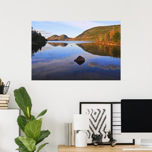 青色反射 ポスター (ホームオフィス)