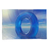 青色反射 枕カバー (正面右)