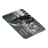 青色可撓磁石の騎手を持つ競走馬 マグネット (右側)