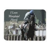 青色可撓磁石の騎手を持つ競走馬 マグネット (横)