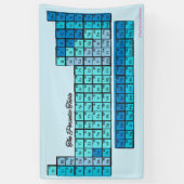 青色周期表化学元素 横断幕 (縦)