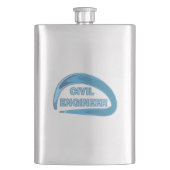 青色土木技師 フラスク (正面)