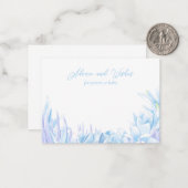 青色多肉質ベビーシャワーアドバイス植物学 ノートカード (正面/裏面インサイチュ)