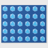 青色多面体サイコロ ラッピングペーパー (フラット)