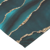 青色大理石瑪瑙シルバーグリッター釉薬 ショートテーブルランナー (コーナー)