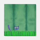 青色子猫磁石 マグネット (正面)