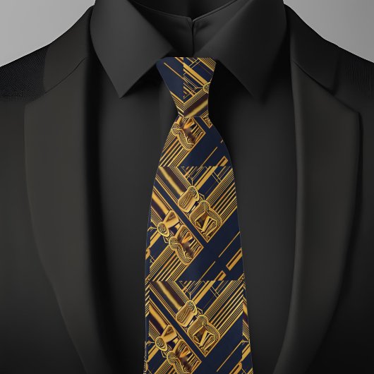 青色工業モダン金ゴールド ネクタイ
