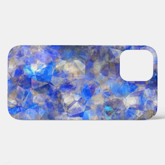 青色幾何模型模擬ガラス Case-Mate iPhoneケース (裏面 (横))