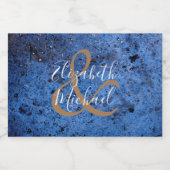 青色彩の鮮やか水色背景（ミニ） スパークリングワインラベル (シングルラベル)