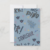 青色恐竜のラーサンキューカード サンキューカード (裏面)