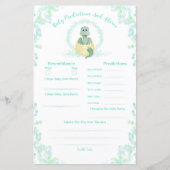 青色恐竜の赤ちゃんシャワーの予測とアドバイス (正面)