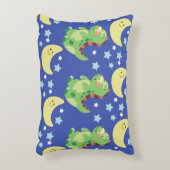 青色恐竜 アクセントクッション (正面(垂直))
