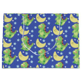 青色恐竜 ラージペーパーバッグ (正面)