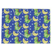 青色恐竜 ラージペーパーバッグ (裏面)