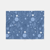 青色惑星フリース フリースブランケット (正面(横))