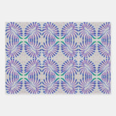 青色抗花 ラッピングペーパーシート (正面3)