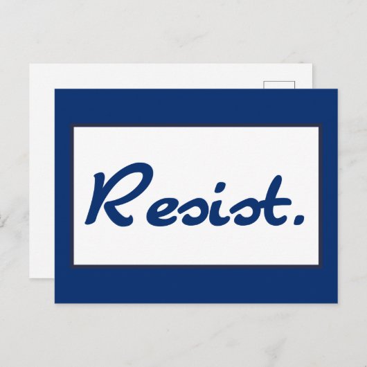 青色抵抗に抵抗する ポストカード (正面/裏面)
