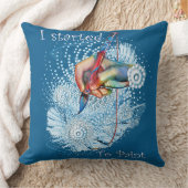 青色振動抽象芸術 クッション (ブランケット)