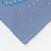 青色振動抽象芸術 フリースブランケット (角)