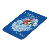 青色振動抽象芸術 マグネット (左側)