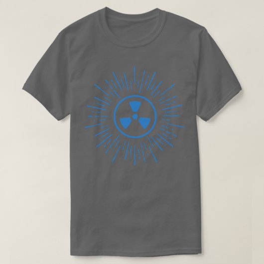 青色放射警告線 Tシャツ (デザイン正面)