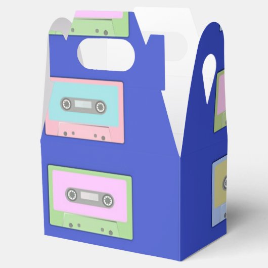 青色数々ののカセットテープ フェイバーボックス (オープン)