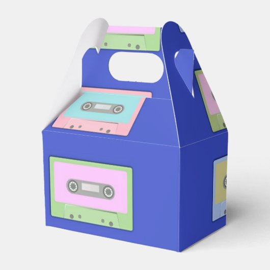 青色数々ののカセットテープ フェイバーボックス (正面サイド)