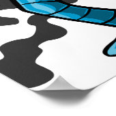 青色暴れロボット ポスター (角)