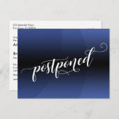 青色曲線延期結婚の発表 ポストカード (正面/裏面)