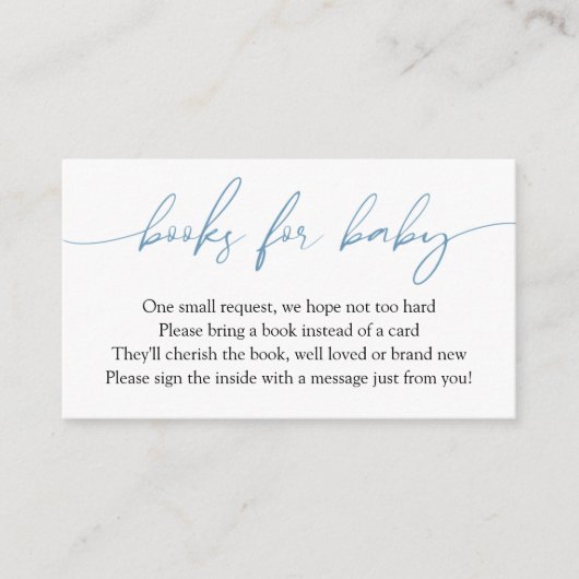 青色書道ベビー書 エンクロージャーカード (正面)